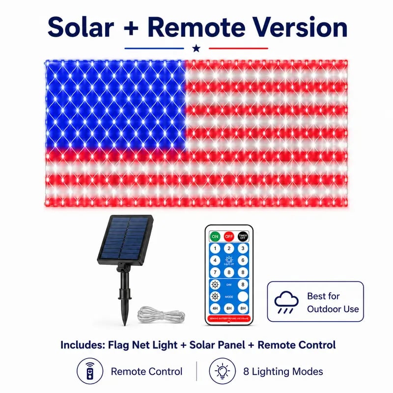 🔥250th Anniversary Limited Edition Sale✨LED American Flag Net
