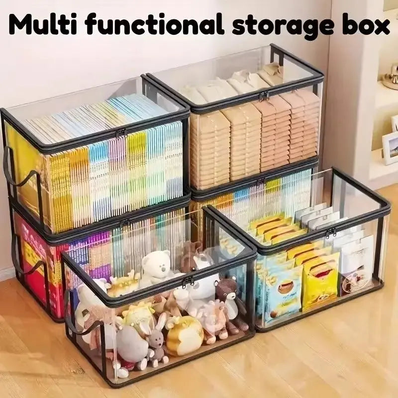 2026 Hot Sale🔥Heavy-Duty Clear Storage Box – Hinged Lid, Large Capacity
