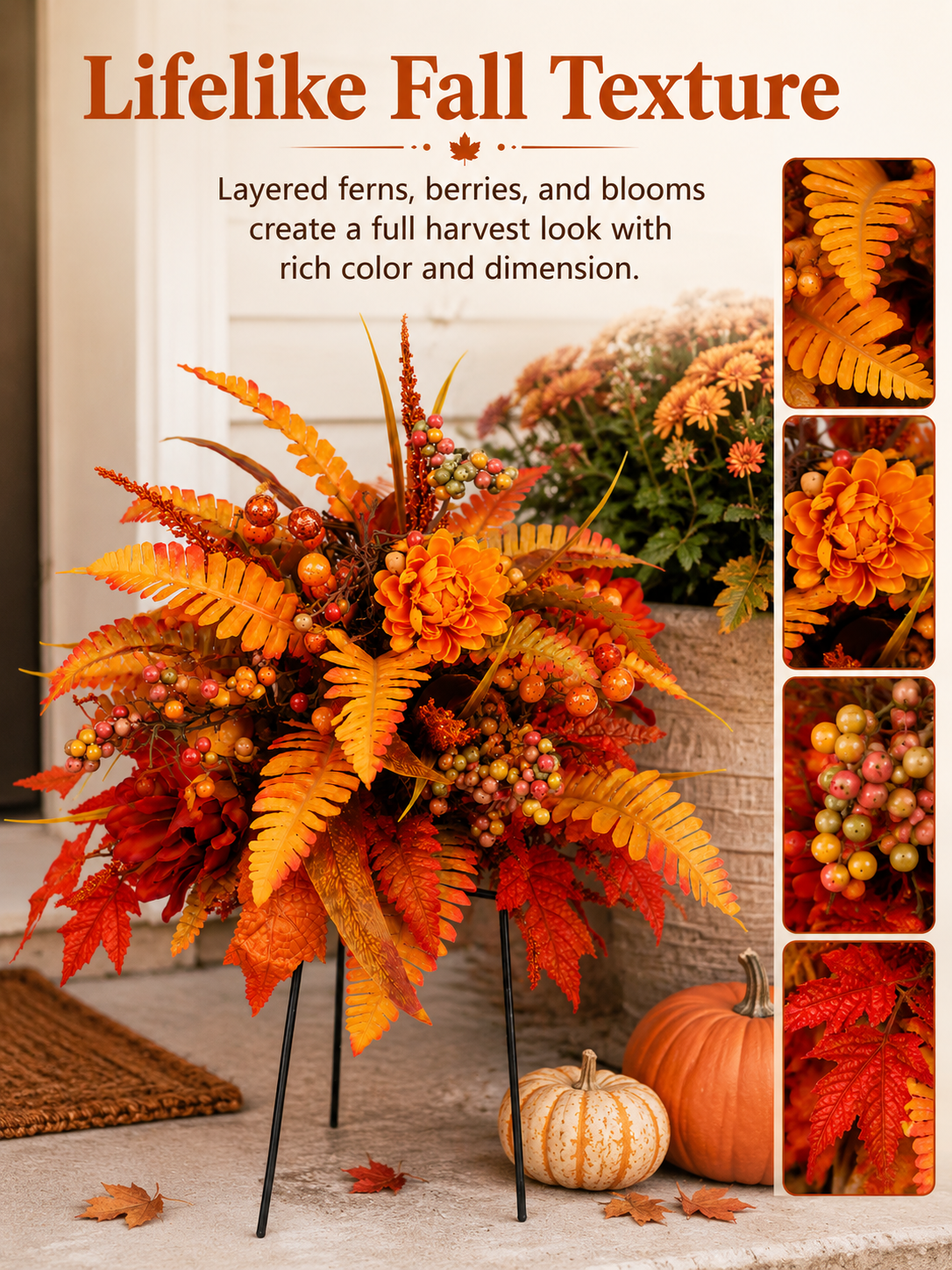 π₯Hot Sale 50% off π Autumn Harvest Floral Garden Stake Arrangement