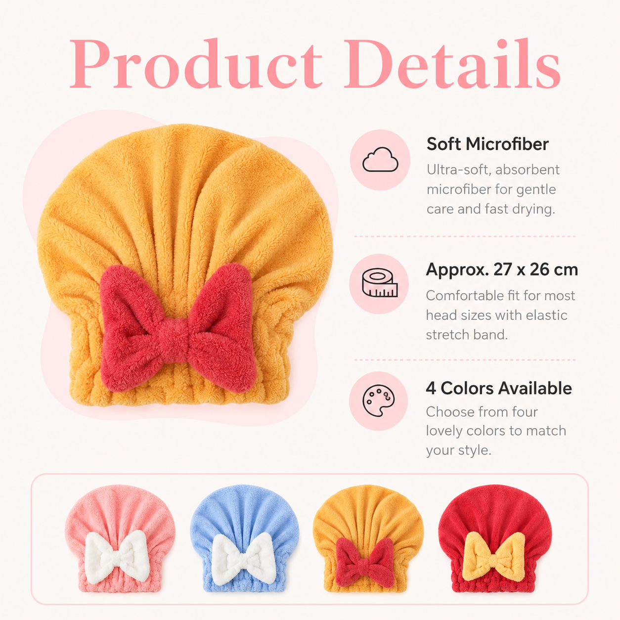 🎁Hot Sale 50% OFF🔥Women's super absorbent and quick-drying hair drying cap