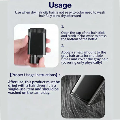 Hair dye comb, One-time use, Non-fading, Natural and long-lasting, Covers gray hair without damaging hair