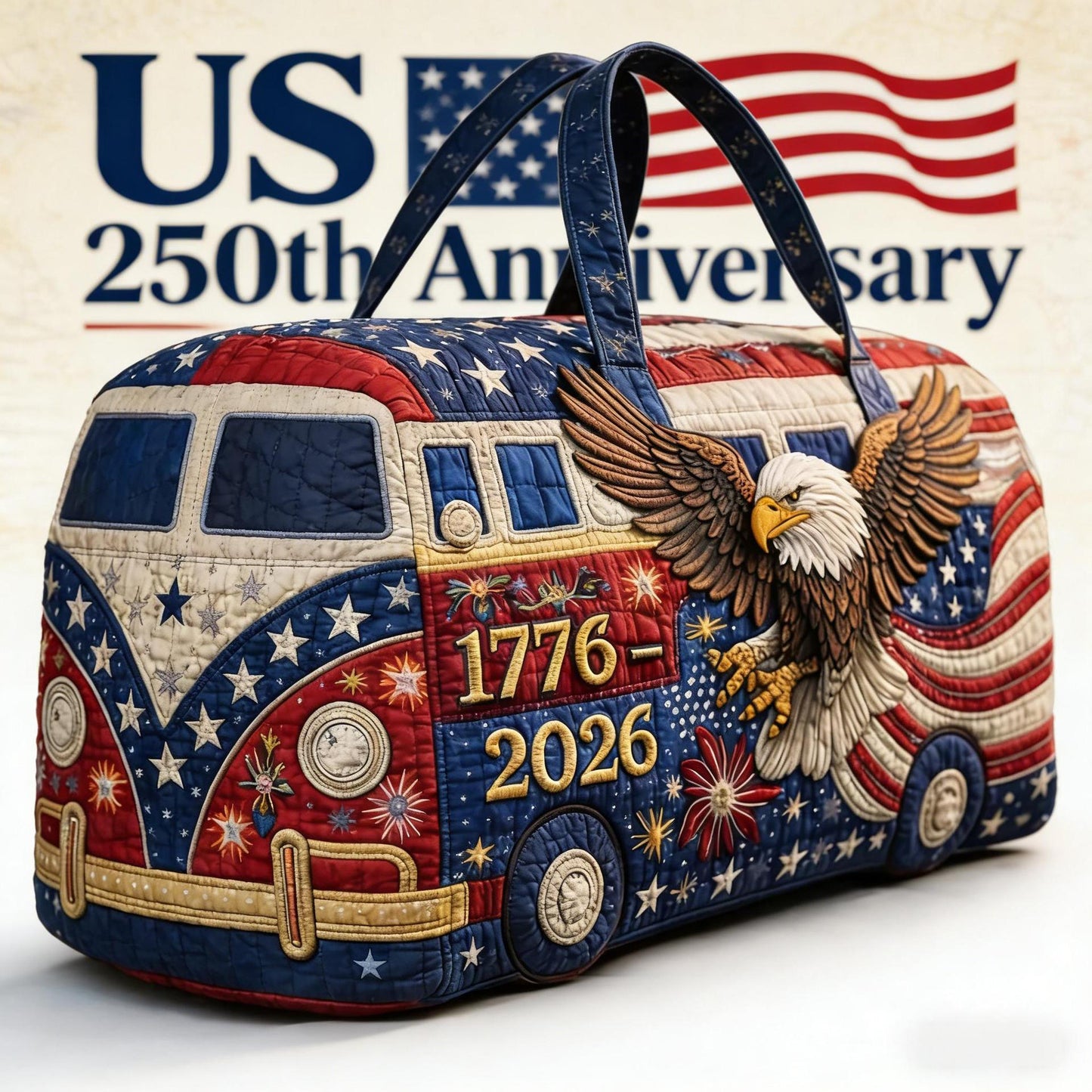 USA 250th Anniversary Eagle Duffel Bag – 1776-2026 Limited Edition Patriotic Travel Bag