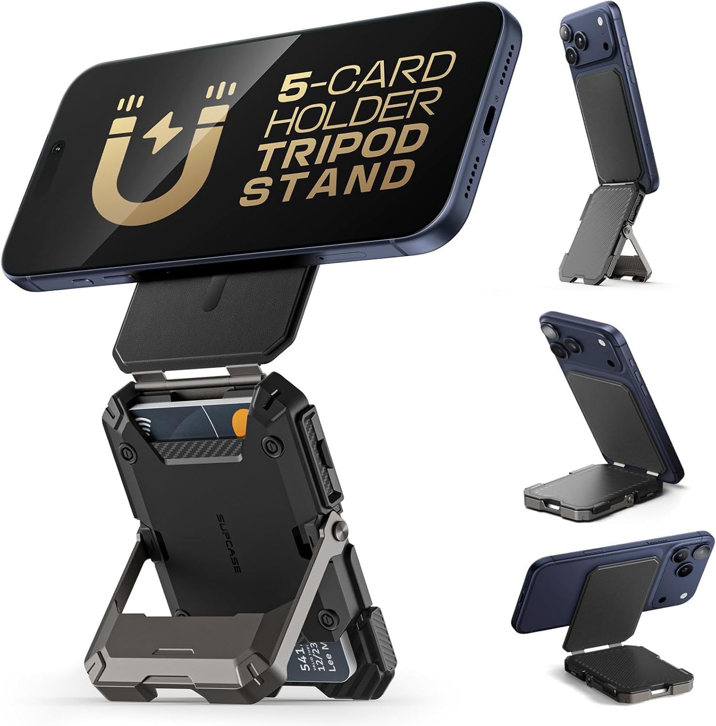 🔥50％off only today Magnetic card holder, wireless charging phone holder, 4-in-1