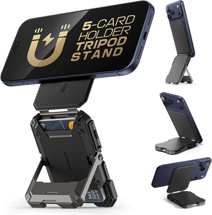 🔥50％off only today Magnetic card holder, wireless charging phone holder, 4-in-1