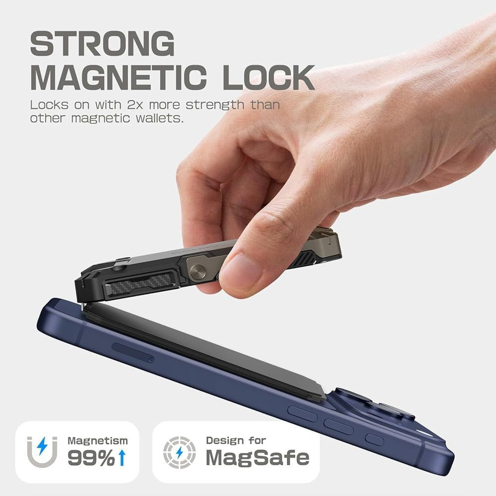 🔥50％off only today Magnetic card holder, wireless charging phone holder, 4-in-1