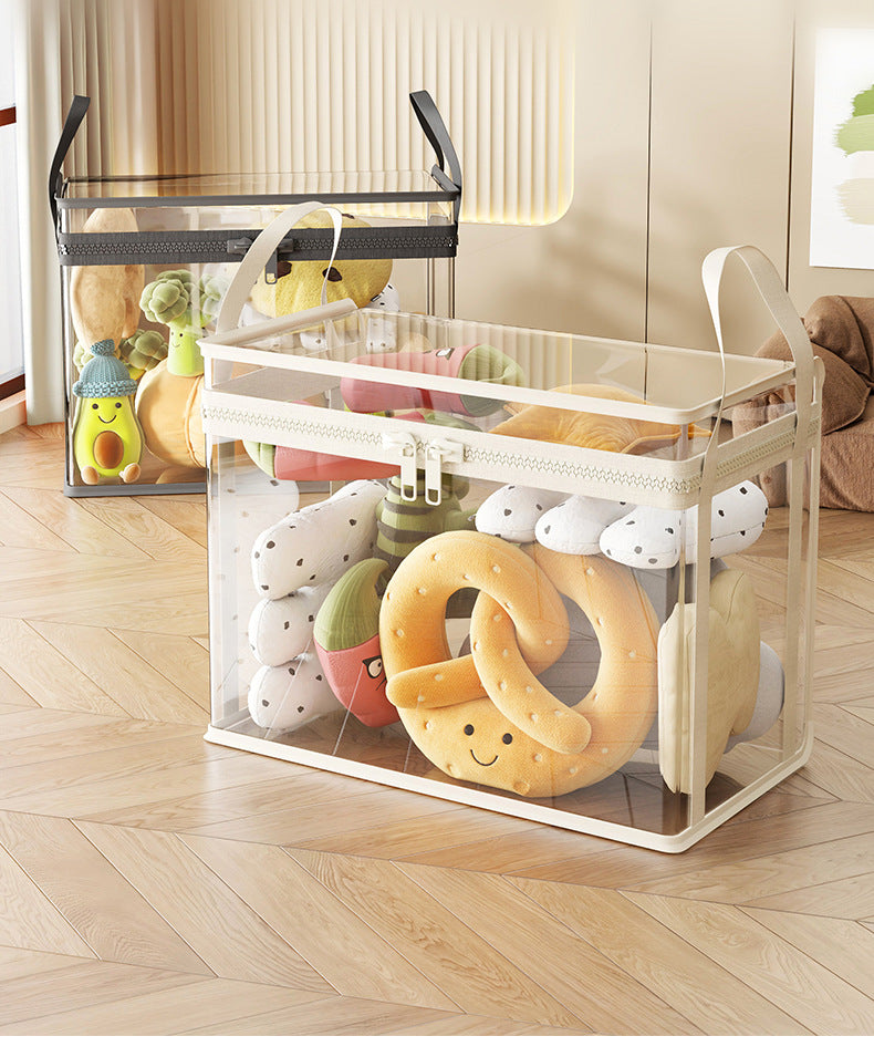 Latest👜🔥Heavy-Duty Clear Storage Box – Hinged Lid, Large Capacity