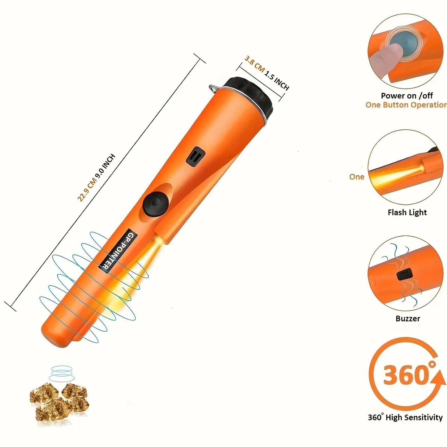 🔥 Limited-Time 50% OFF 360° Pinpointer Metal Detector