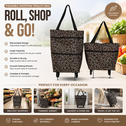 🔥LAST DAY-50% OFF🔥 2 in 1 Foldable Shopping Cart🎁