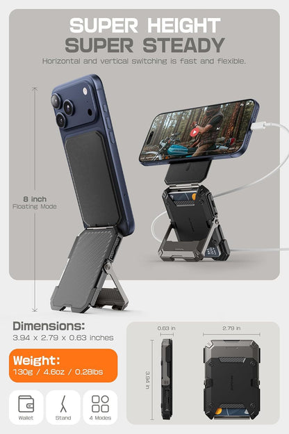 🔥50％off only today Magnetic card holder, wireless charging phone holder, 4-in-1