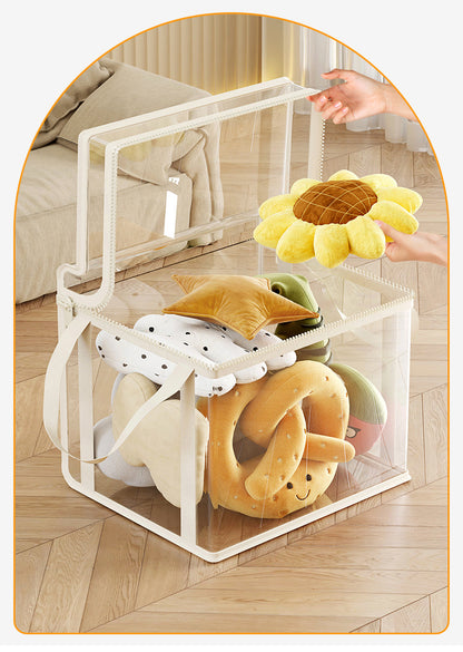 Latest👜🔥Heavy-Duty Clear Storage Box – Hinged Lid, Large Capacity