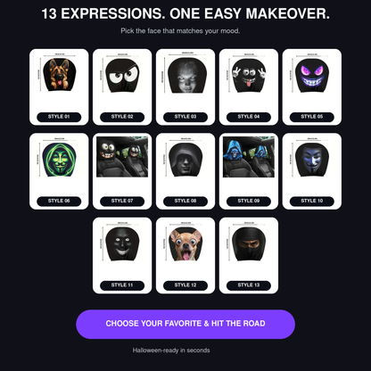 2026 Funny Halloween Car Headrest Covers – 13 Styles