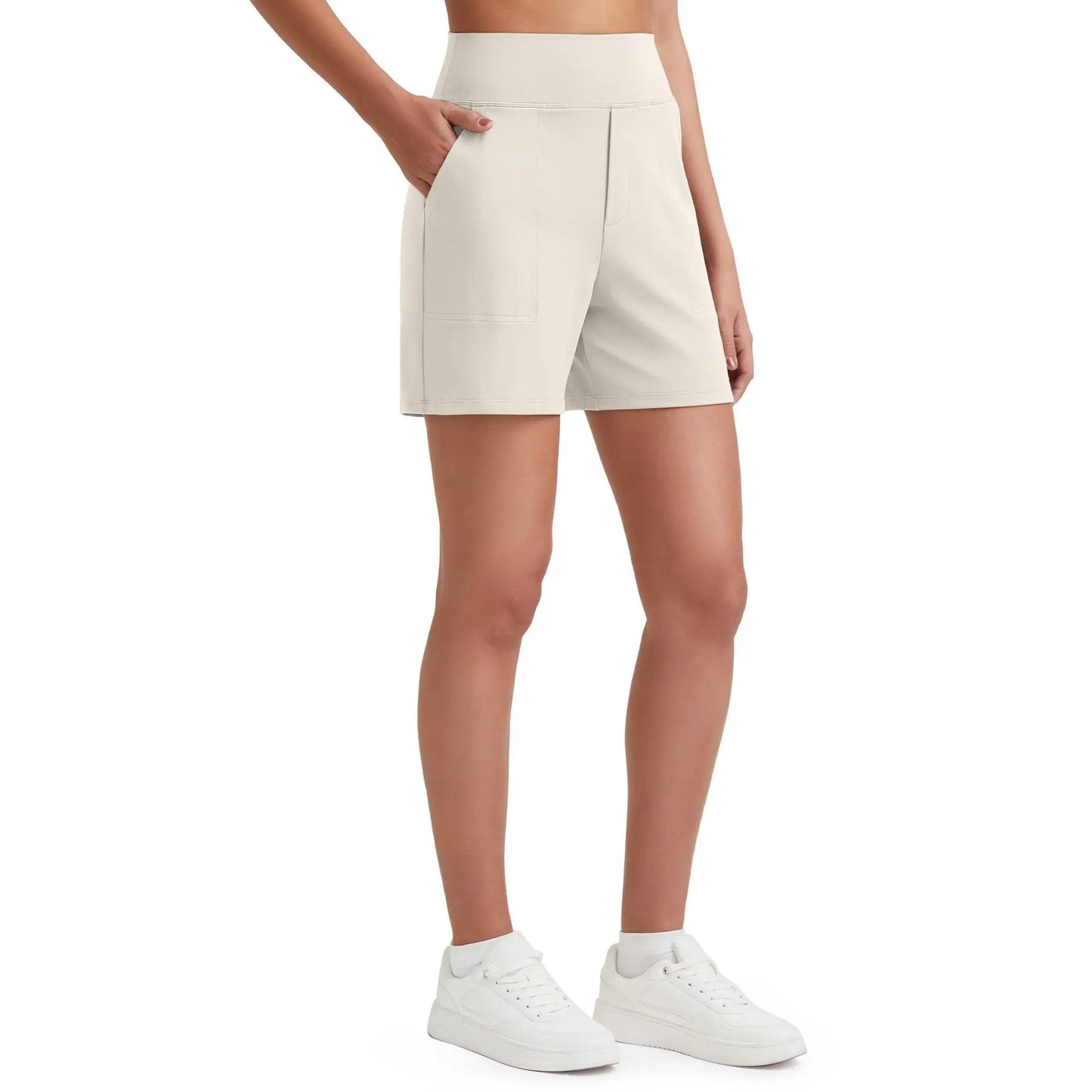 48%OFF🔥Women's High-Waisted Athletic Bermuda Shorts with Pockets – Running, Yoga, Summer Casual Activewear