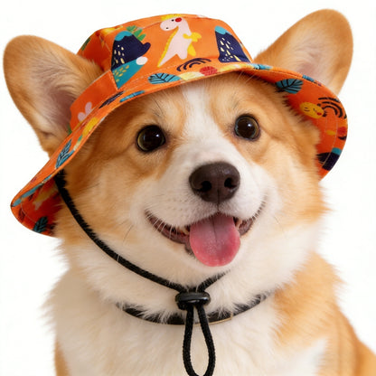 Cute Pet Bucket Hat for Dogs & Cats – Adjustable Fit