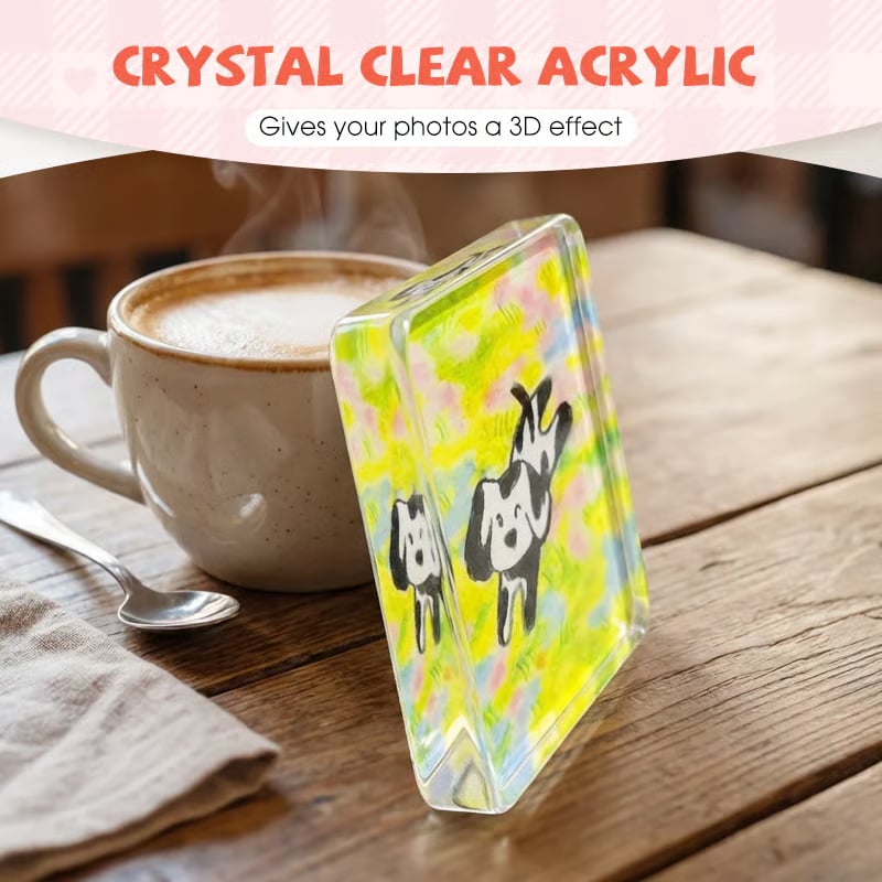 2026 Hot Sale🔥🎞✂10 Pack  2" x 2" Clear Acrylic DIY Fridge Magnet Set with Adhesive Backing – Square Magnetic Photo Frames with Stunning 3D Effect 💕
