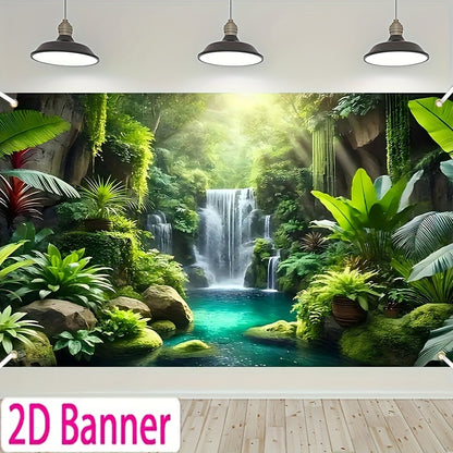 Dreamy Forest Background Banner - Outdoor Birthday Party Scene Decoration