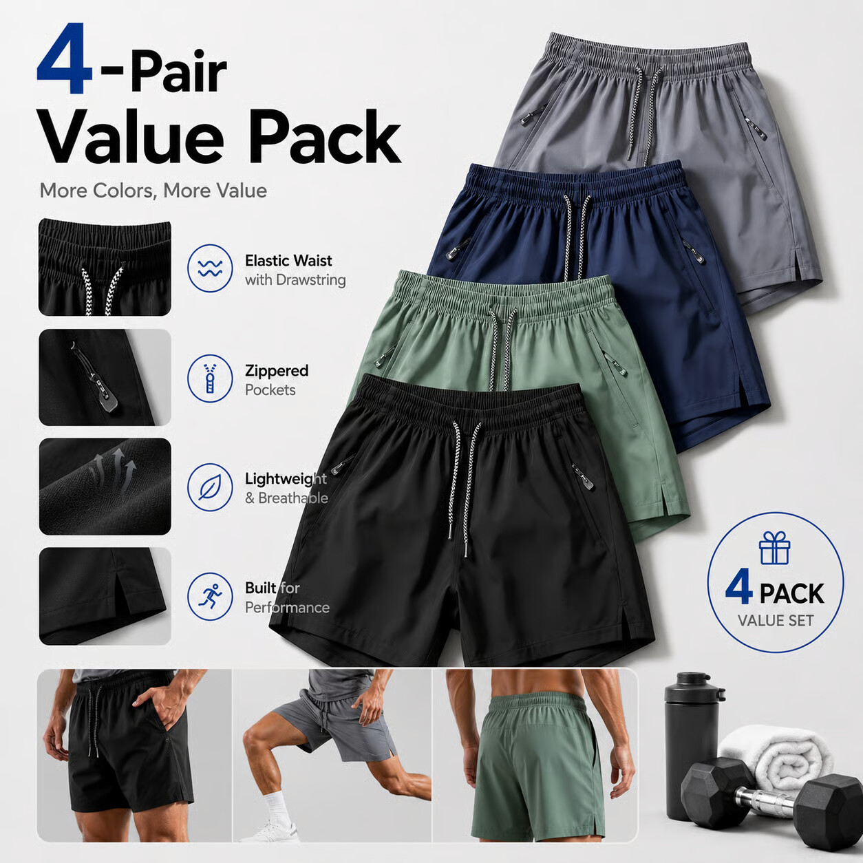 ❄️ Ice Silk Quick-Dry Athletic Gym Shorts – Unrestricted Breathable Comfort