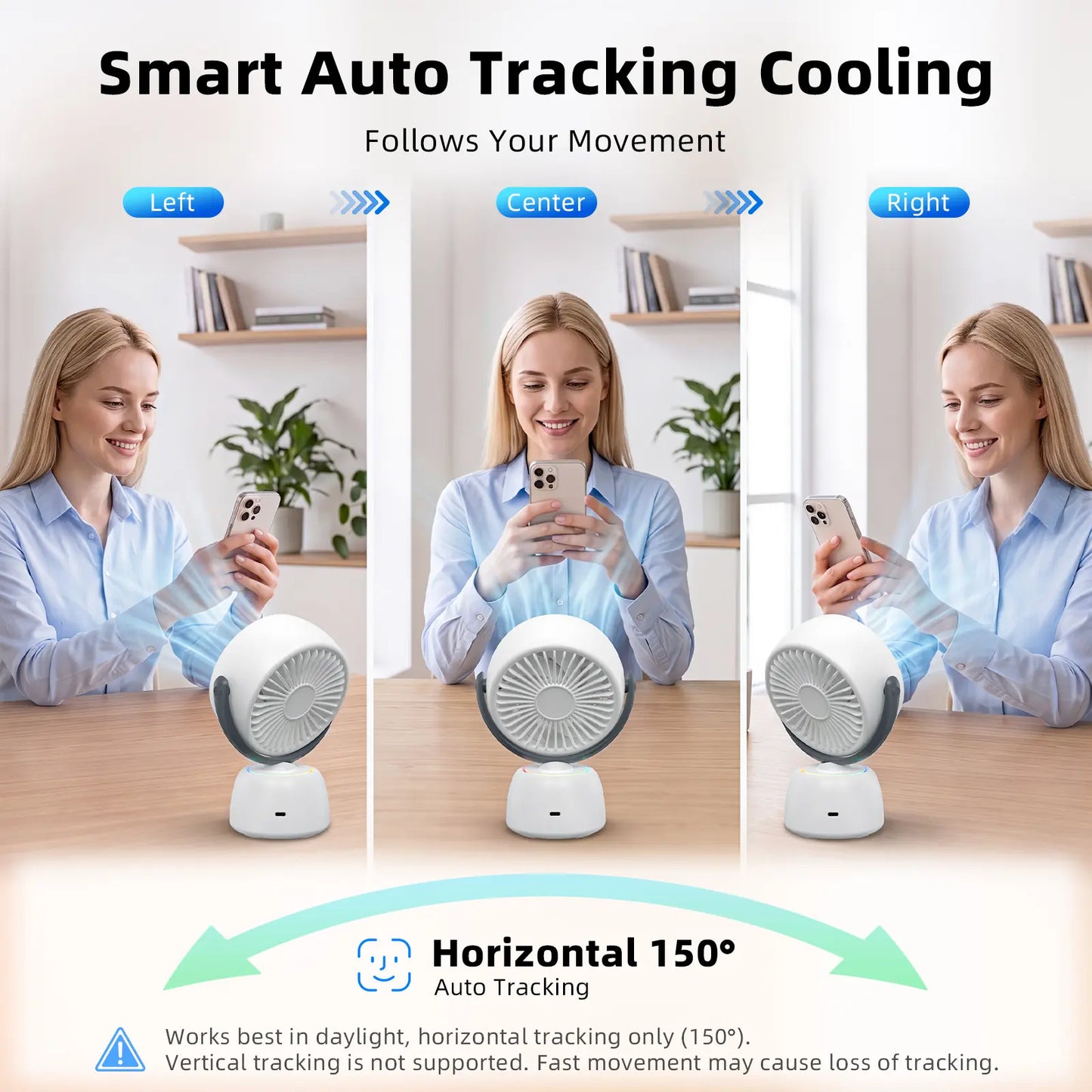 🔥3500+ sold🌀Breeze Follows You Smart Fan with Auto-Tracking & 200 Speeds
