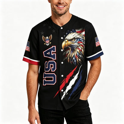 🔥USA 250 Years Baseball Jersey, Patriotic Button Up Shirt🎁