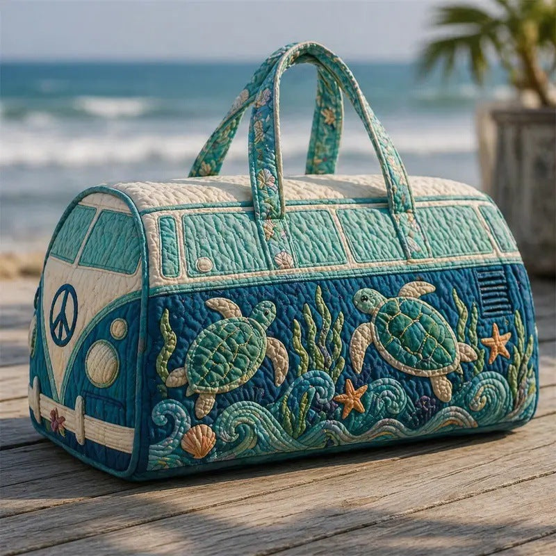 Hippie Van Quilted Duffle Bag