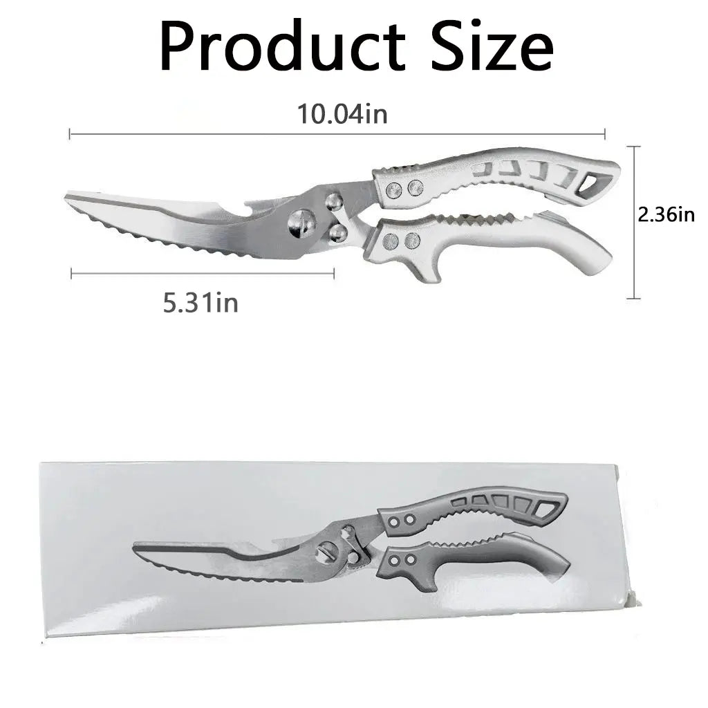 🔪Professional Heavy-Duty Kitchen Shears – Stainless Steel Poultry Scissors for Cutting Meat, Bone & Fish