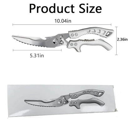 🔪Professional Heavy-Duty Kitchen Shears – Stainless Steel Poultry Scissors for Cutting Meat, Bone & Fish