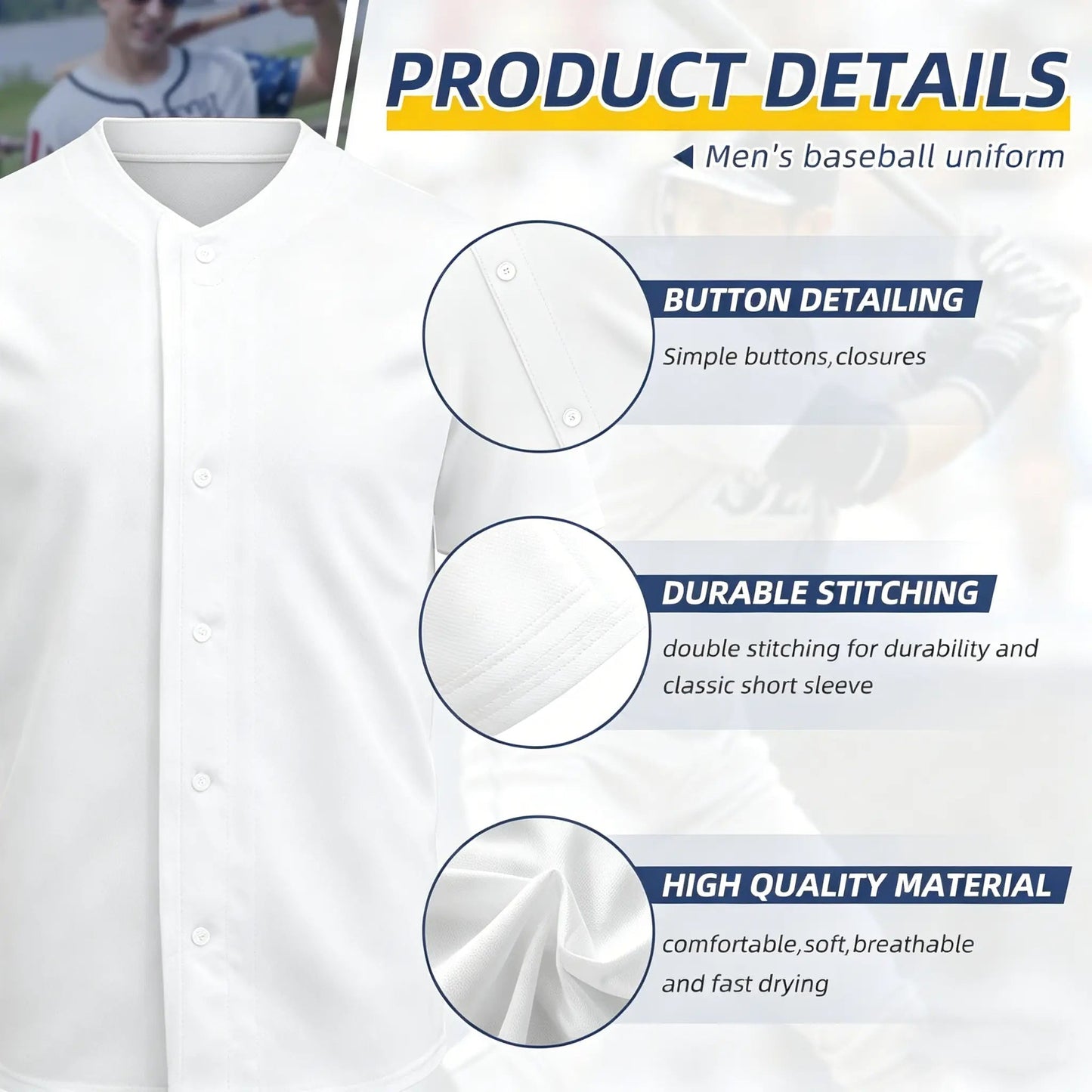 🔥USA 250 Years Baseball Jersey, Patriotic Button Up Shirt🎁