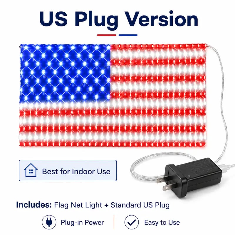 🔥250th Anniversary Limited Edition Sale✨LED American Flag Net