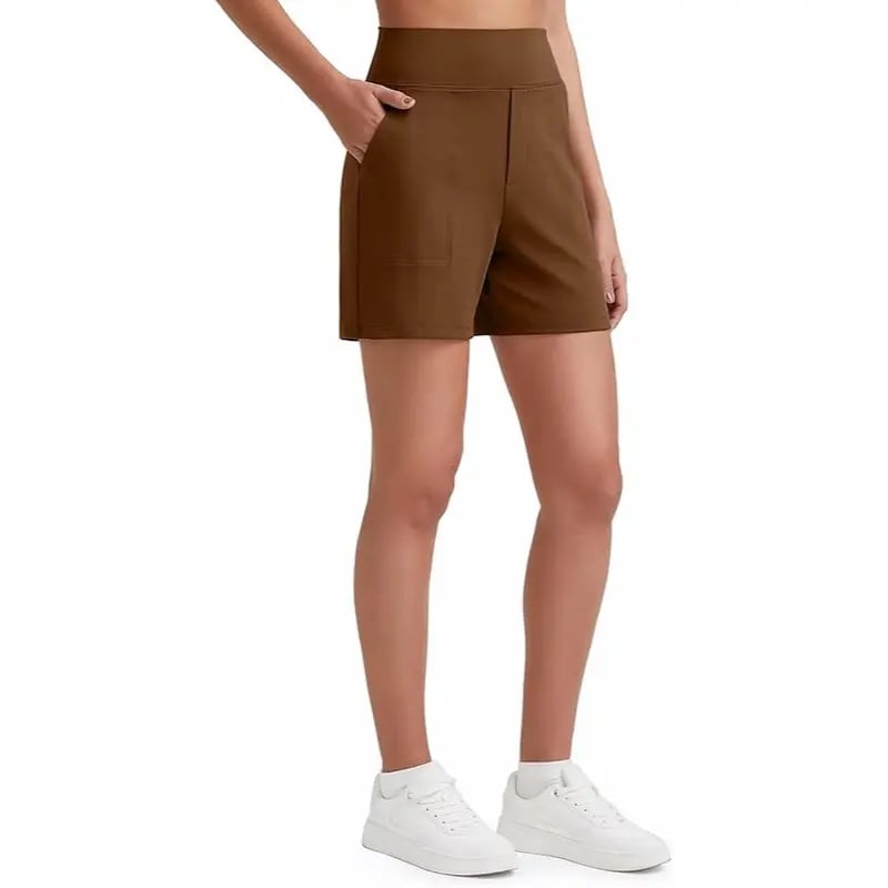 48%OFF🔥Women's High-Waisted Athletic Bermuda Shorts with Pockets – Running, Yoga, Summer Casual Activewear