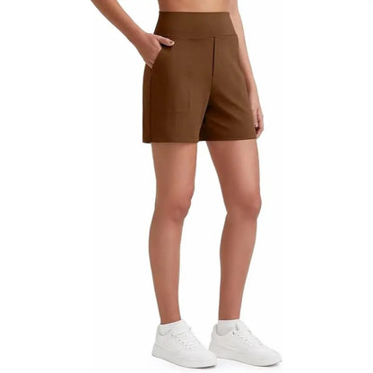 48%OFF🔥Women's High-Waisted Athletic Bermuda Shorts with Pockets – Running, Yoga, Summer Casual Activewear
