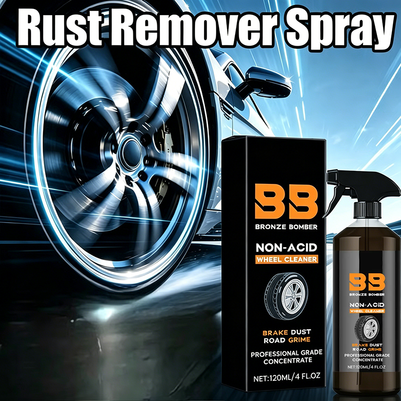 Automotive Rust Remover Spray 120ML – Fast-Acting Iron & Rust Cleaner for Wheels, Rims, Metal Surfaces