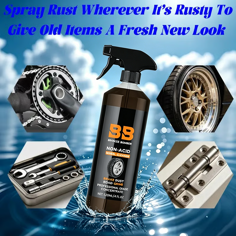 Automotive Rust Remover Spray 120ML – Fast-Acting Iron & Rust Cleaner for Wheels, Rims, Metal Surfaces