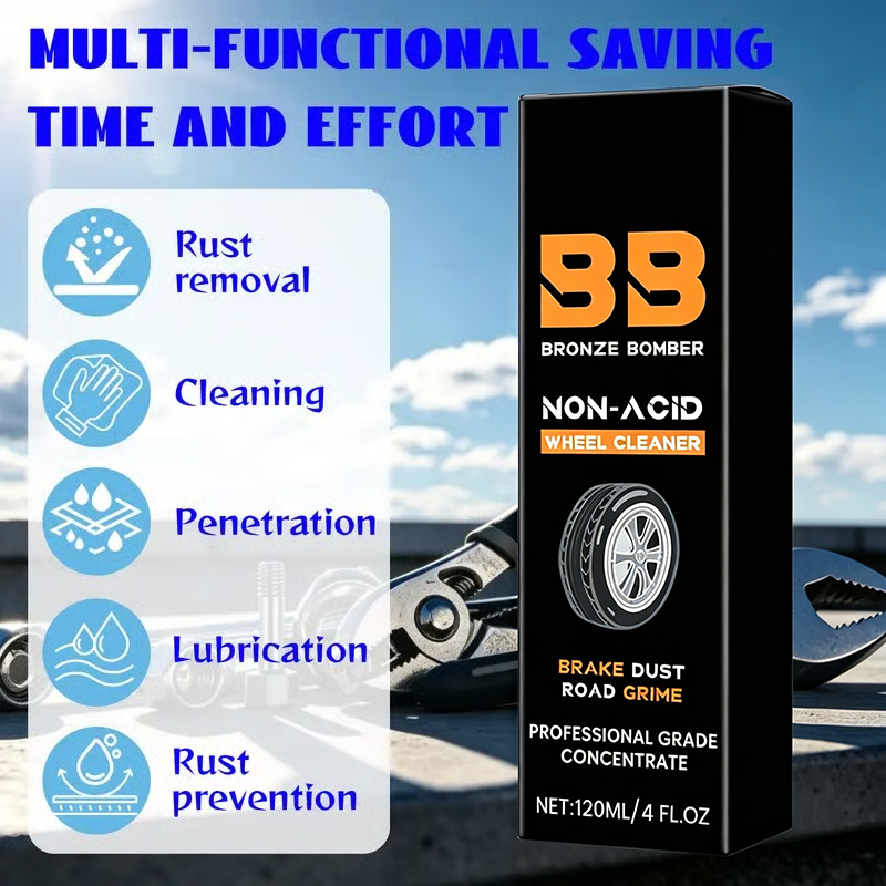 Automotive Rust Remover Spray 120ML – Fast-Acting Iron & Rust Cleaner for Wheels, Rims, Metal Surfaces