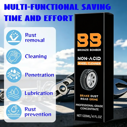 Automotive Rust Remover Spray 120ML – Fast-Acting Iron & Rust Cleaner for Wheels, Rims, Metal Surfaces