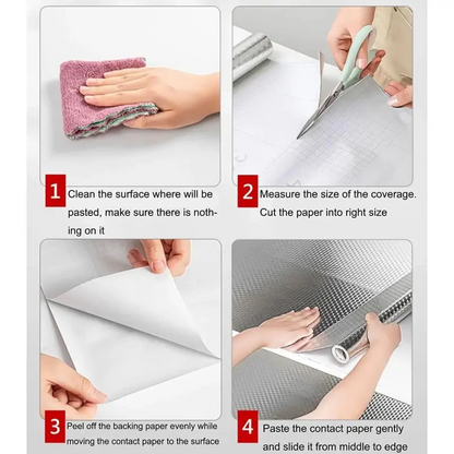 🎁SUMMER Promotion 49% OFF🔥Kitchen Wallpaper Oil Proof Sticker Aluminum Foil Backsplash Self