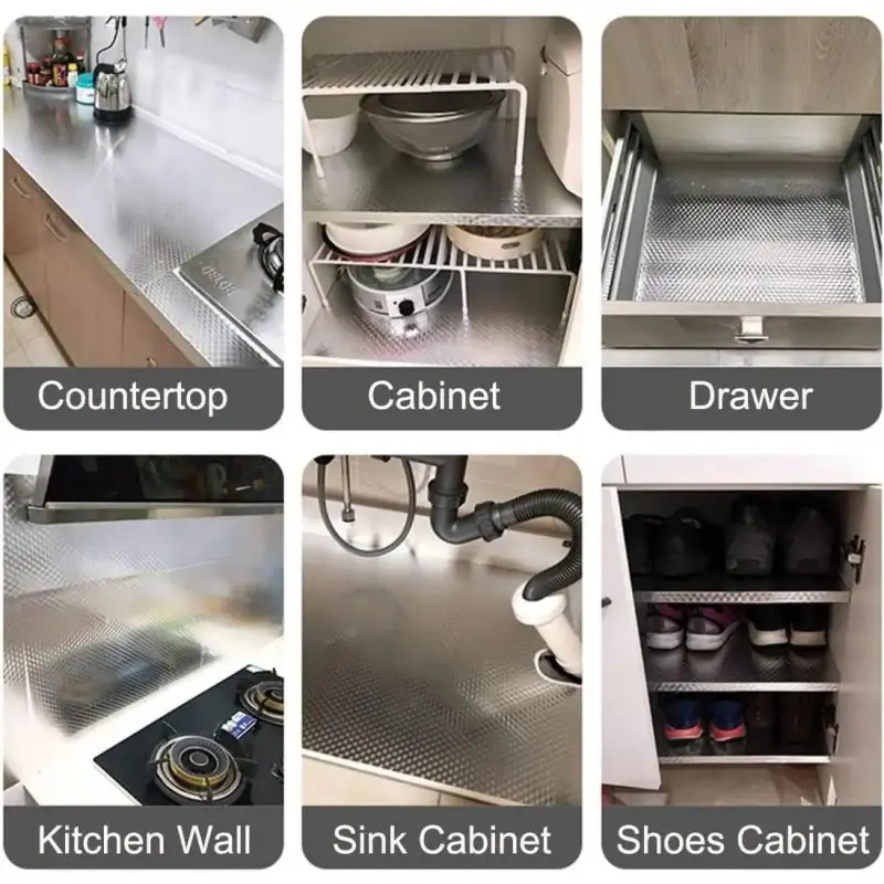 🎁SUMMER Promotion 49% OFF🔥Kitchen Wallpaper Oil Proof Sticker Aluminum Foil Backsplash Self