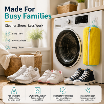 ⚡ No-Scrub Shoe Washing Bag – Clean & Protect Your Sneakers In The Washing Machine