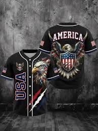 🔥USA 250 Years Baseball Jersey, Patriotic Button Up Shirt🎁