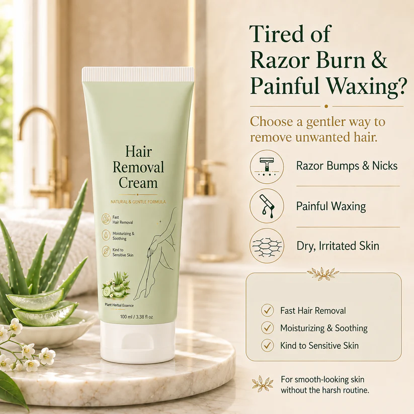 🔥8000+ repeat purchases💯Painless Depilatory Cream – No Razor Bumps, No Harsh Odor