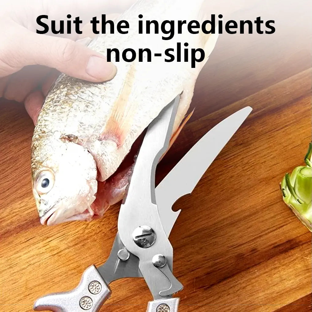 🔪Professional Heavy-Duty Kitchen Shears – Stainless Steel Poultry Scissors for Cutting Meat, Bone & Fish