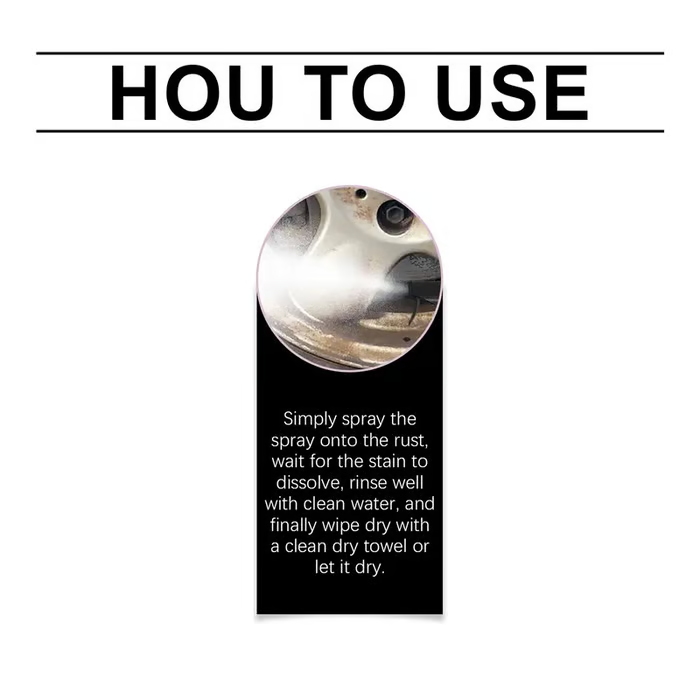 Automotive Rust Remover Spray 120ML 🚗 Fast & Effective Metal Cleaner