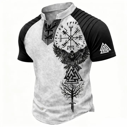 🎁Father's Day 50% OFF🔥Men's Vintage Norse Graphic Henley T-Shirt