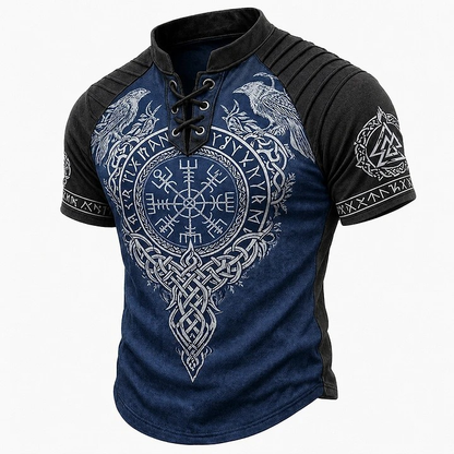🎁Father's Day 50% OFF🔥Men's Vintage Norse Graphic Henley T-Shirt