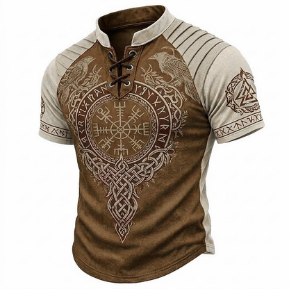 🎁Father's Day 50% OFF🔥Men's Vintage Norse Graphic Henley T-Shirt