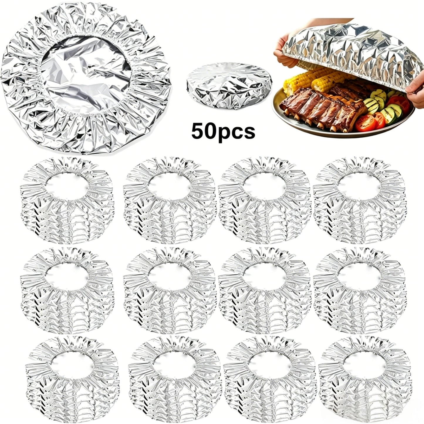 🔥Hot Sale Aluminum Foil Heat Shield Covers – No Plastic 🥘