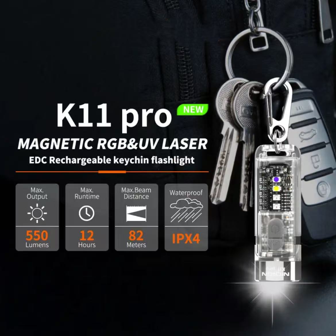 🔥Last Day 50% OFF🔥Summer  K11 Pro Magnetic Keychain Flashlight