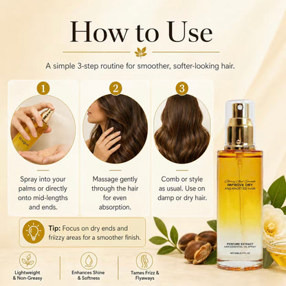 Botanical Hair Oil Mist for Dry, Frizzy & Tangled Hair