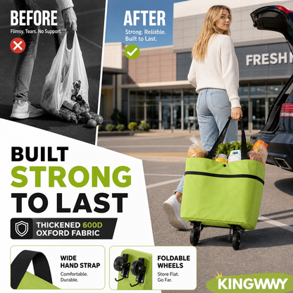 🔥LAST DAY-50% OFF🔥 2 in 1 Foldable Shopping Cart🎁