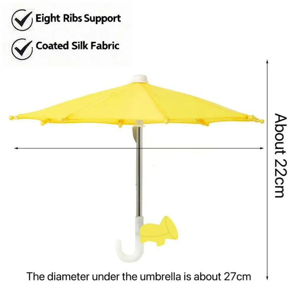 Protection Phone Umbrella for Sun Universal Adjustable Piggy Suction Cup Phone Stand with Sun Shade Cover