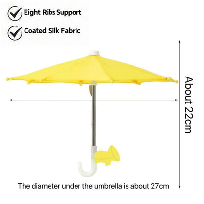 Protection Phone Umbrella for Sun Universal Adjustable Piggy Suction Cup Phone Stand with Sun Shade Cover