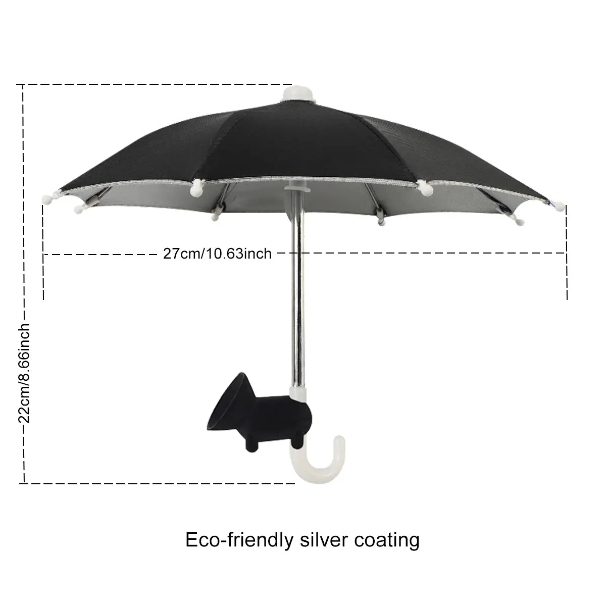Protection Phone Umbrella for Sun Universal Adjustable Piggy Suction Cup Phone Stand with Sun Shade Cover